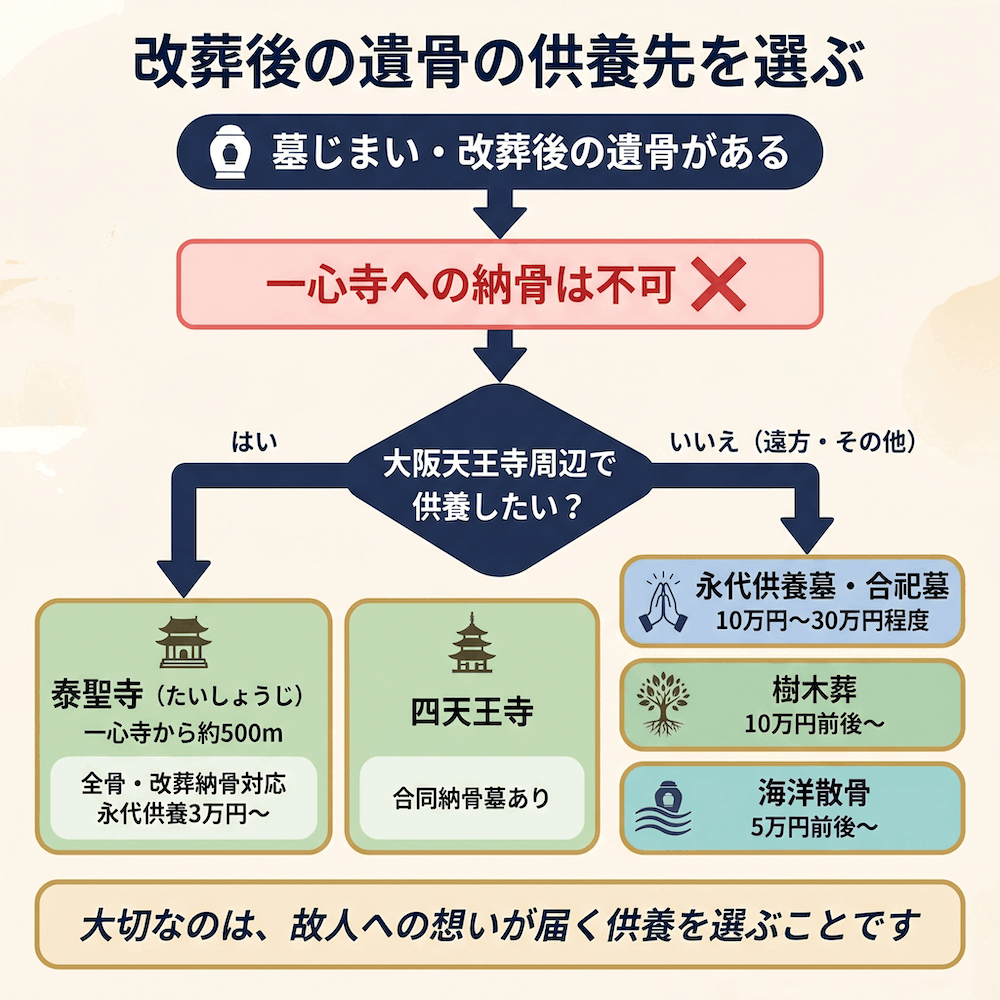 改葬後の遺骨の供養先を選ぶ