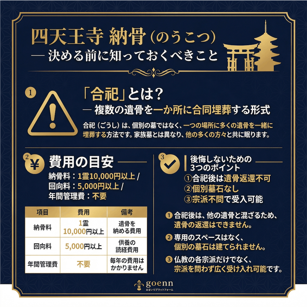 四天王寺 納骨 決める前に知っておくべきこと