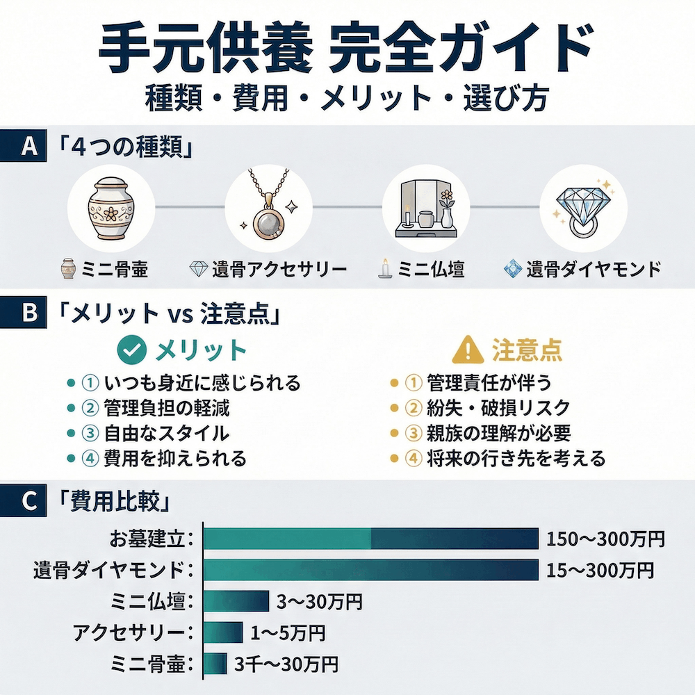 手元供養 完全ガイド 種類・費用・メリット・選び方